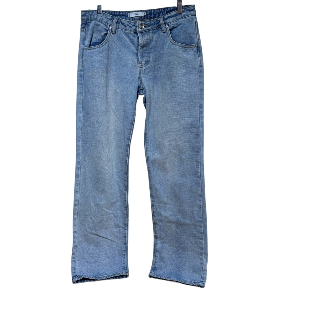 Adika Denim Light Wash Straight Leg Button Fly Jeans Blue Size M